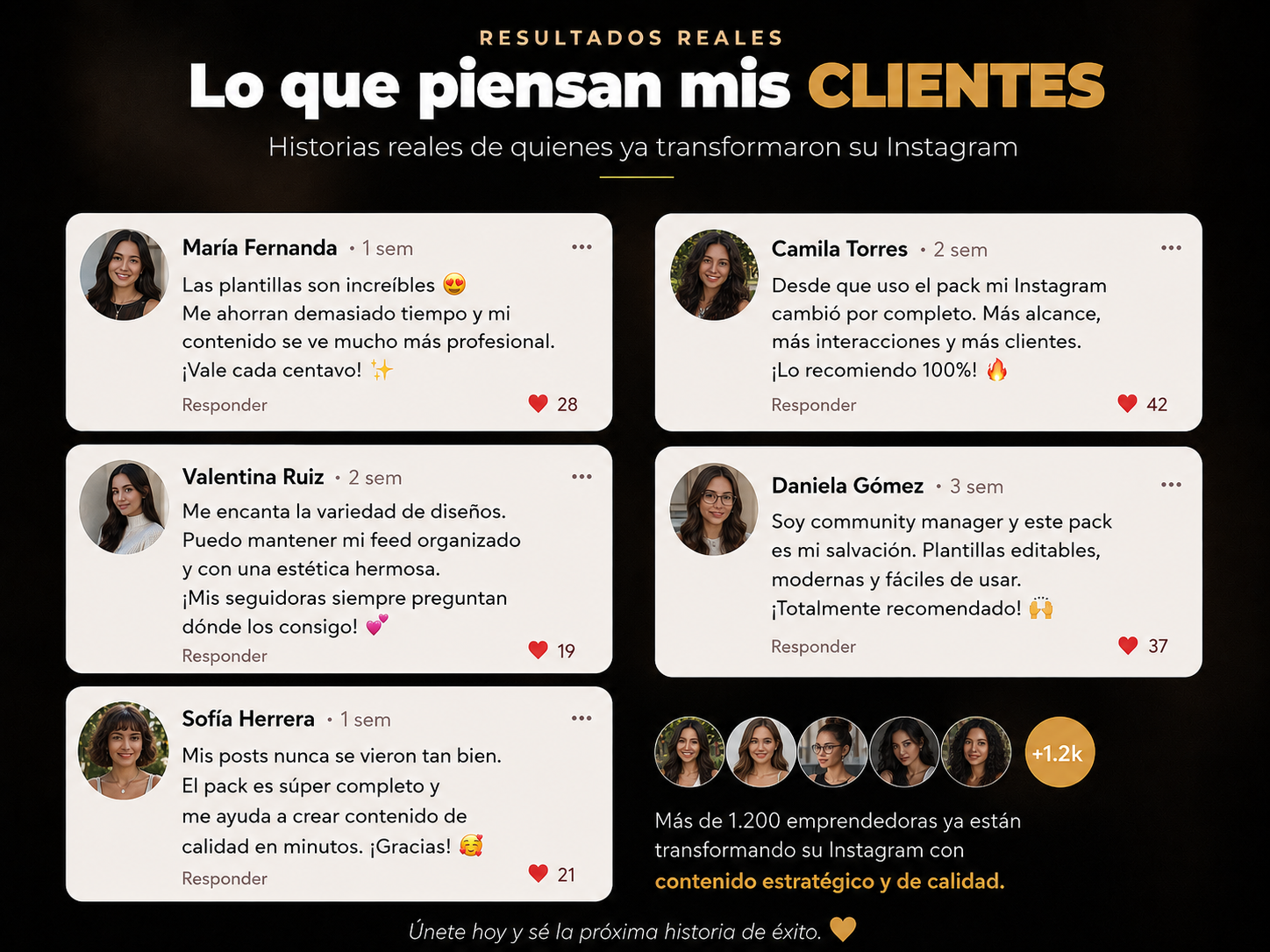 Lo que piensan mis clientes — testimonios reales